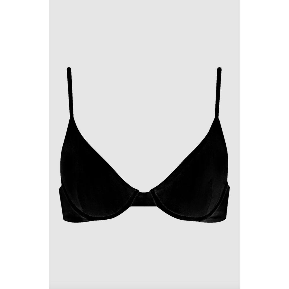 Acacia Swimwear MANHATTAN Bikini Top - Licorice - Underwire - XL - NWT